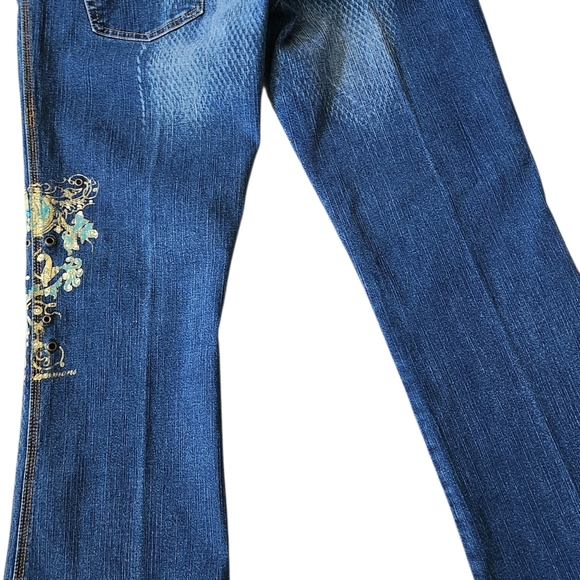 Baby Phat Retro Embellished Jeans Sz 9 - Picture 3 of 8